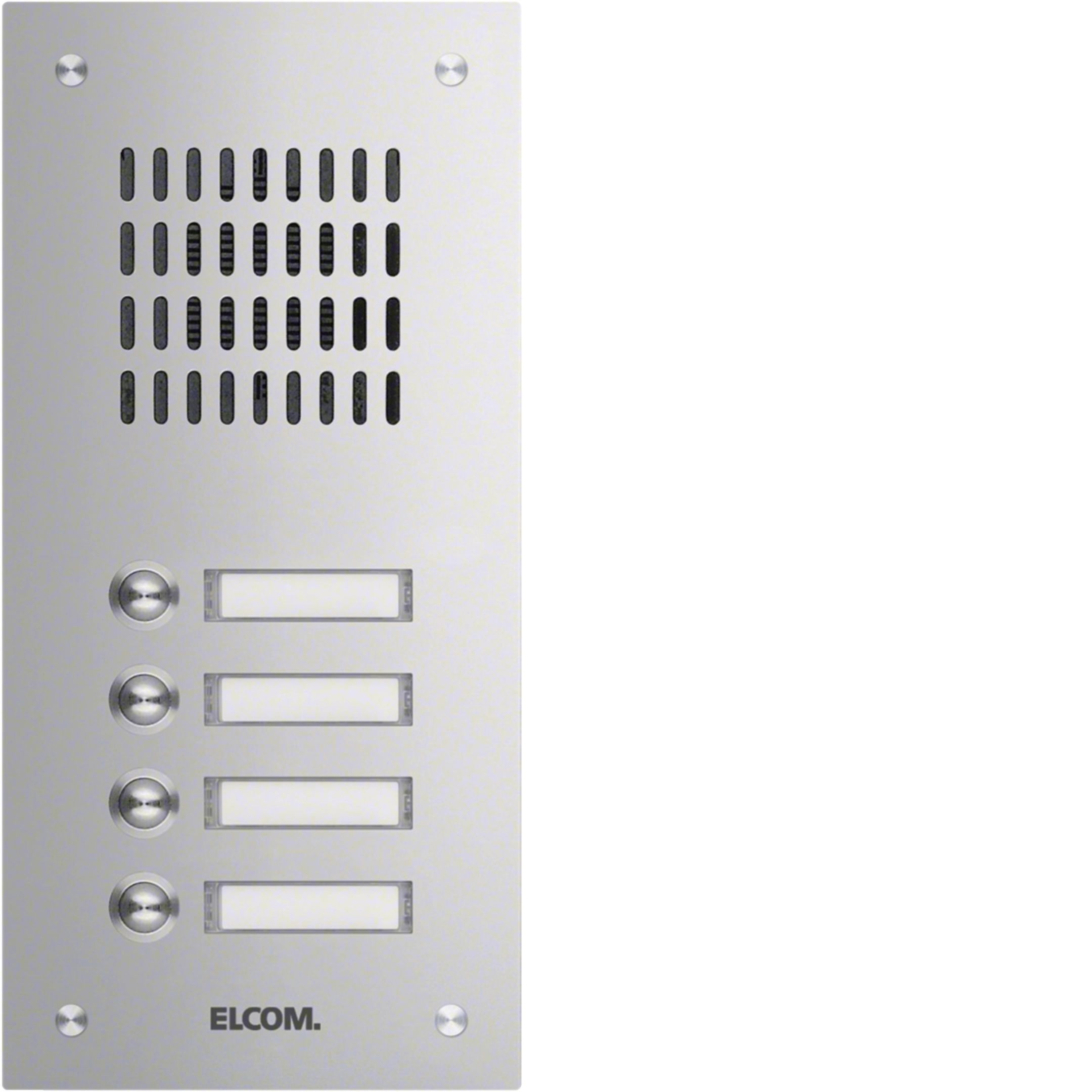 Elcom 1104180 Aussenstation für Türlautsprecher 4/1, Rund-Taster, Unterputz, Edelstahl, ESTA