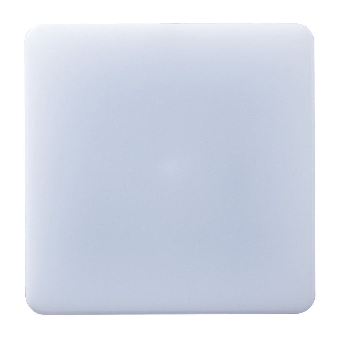 Heitronic 500641 Wand- und Deckenleuchte Pronto, eckig, 24 W, 3000 K, IP54, 330x330 mm, mit HF-Bewegungssensor, weiß