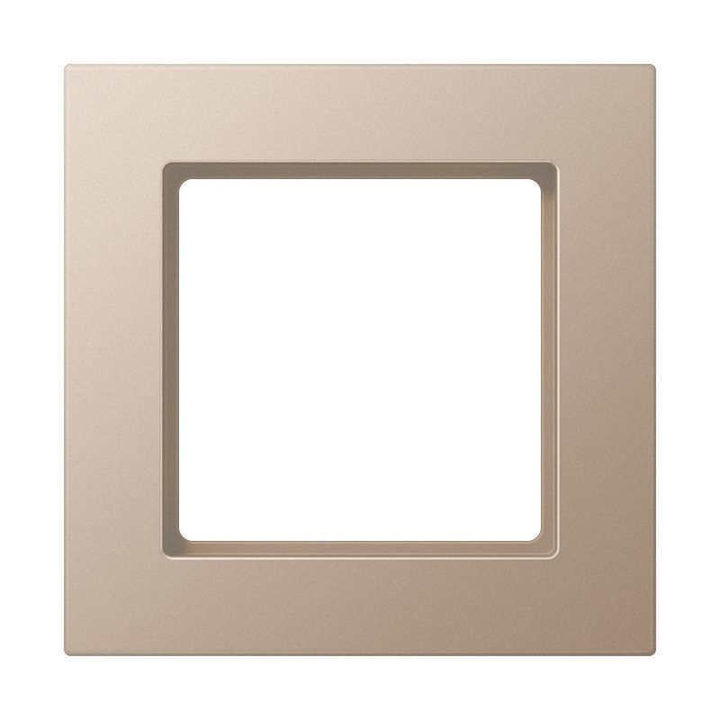 Jung A5581BFCH Rahmen 1-fach, senkrechte und waagerechte Montage, Thermoplast lackiert, A 550, champagner