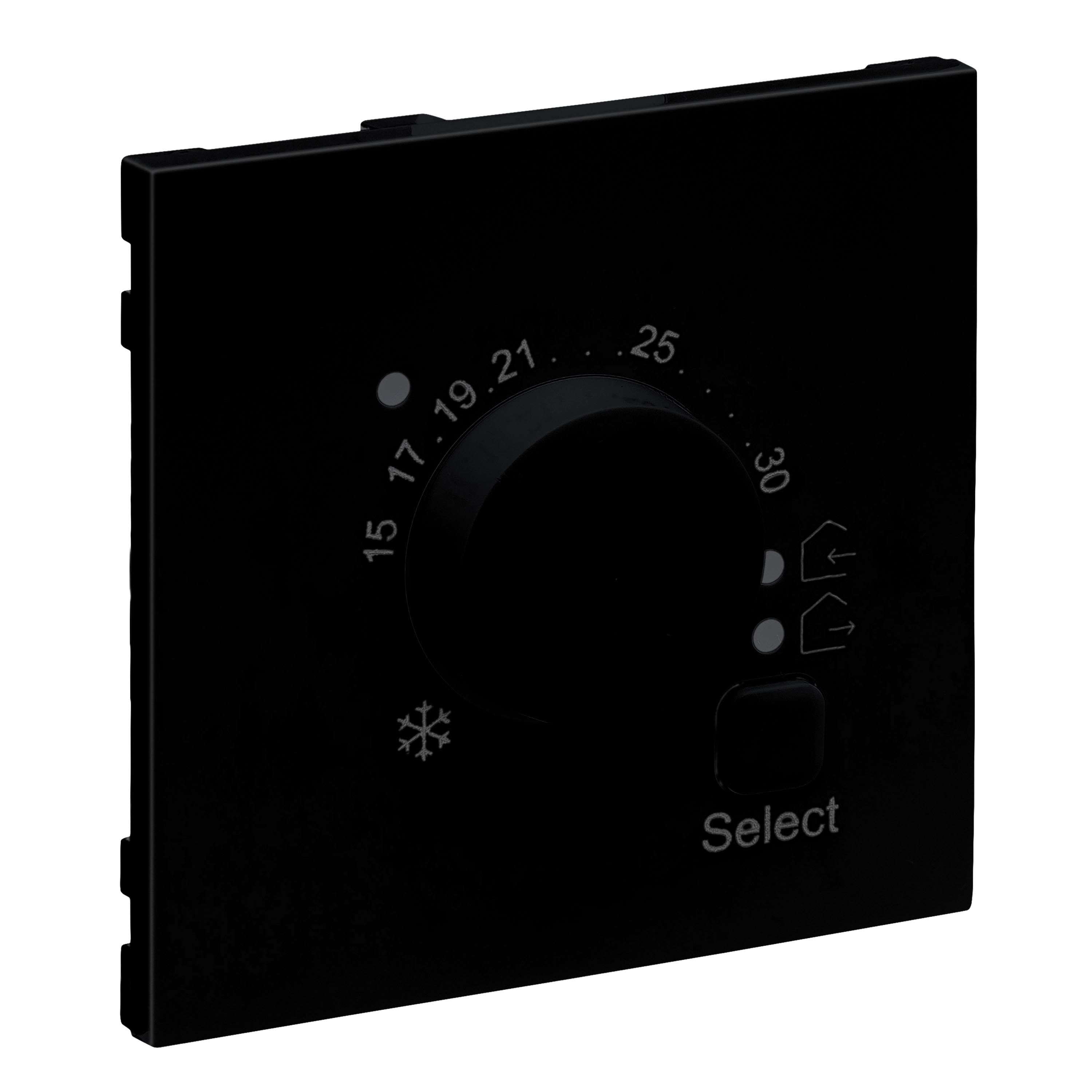Legrand 765352 SEANO Abdeckung für elektronisches Fussbodenthermostat, schwarz lackiert