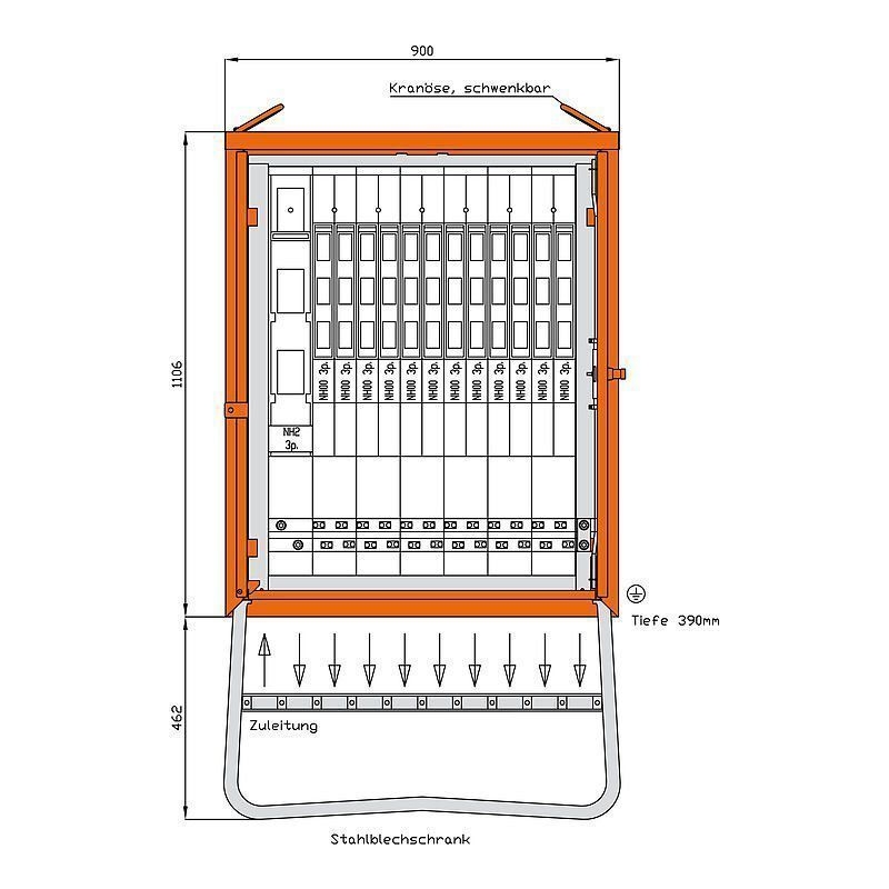 Walther Electric WGV0086 Gruppenverteilerschrank 277kVA
