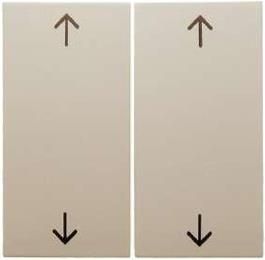 Berker 16448982 Wippe 2-fach mit Aufdruck Symbol Pfeile, S.1/B.3/B.7, weiß glänzend