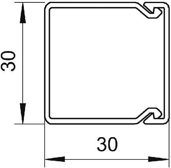 OBO Bettermann WDK-30030 RW LF-Kanal 30 x 30 mm, reinweiß