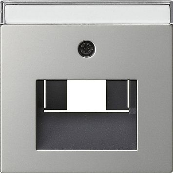 Gira 0284600 Abdeckung mit Beschriftungsfeld UAE/IAE und Netzwerk, System 55, Edelstahl