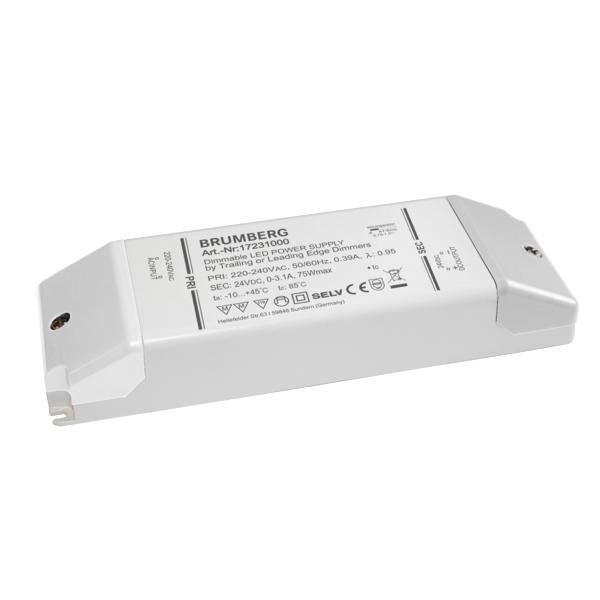 Brumberg 17231000 LED-Netzgerät 12-75 W, 24 V DC, IP20, dimmbar Phasenabschnitt