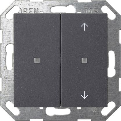 Gira 517528Taster Wippe 2-fach unbedruckt/Pfeile , One und KNX, System 55, anthrazit