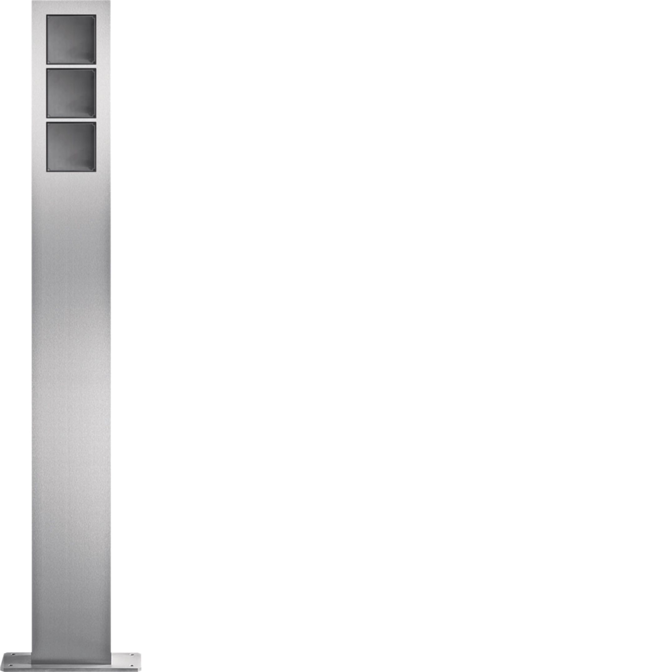 Elcom 4823180 Standsäule 3/1, Edelstahl matt, MODESTA, für Türsprechanlagen