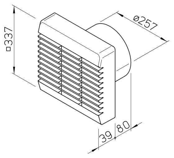 Helios MiniVent HV 250/4 R UP-Wandventilator