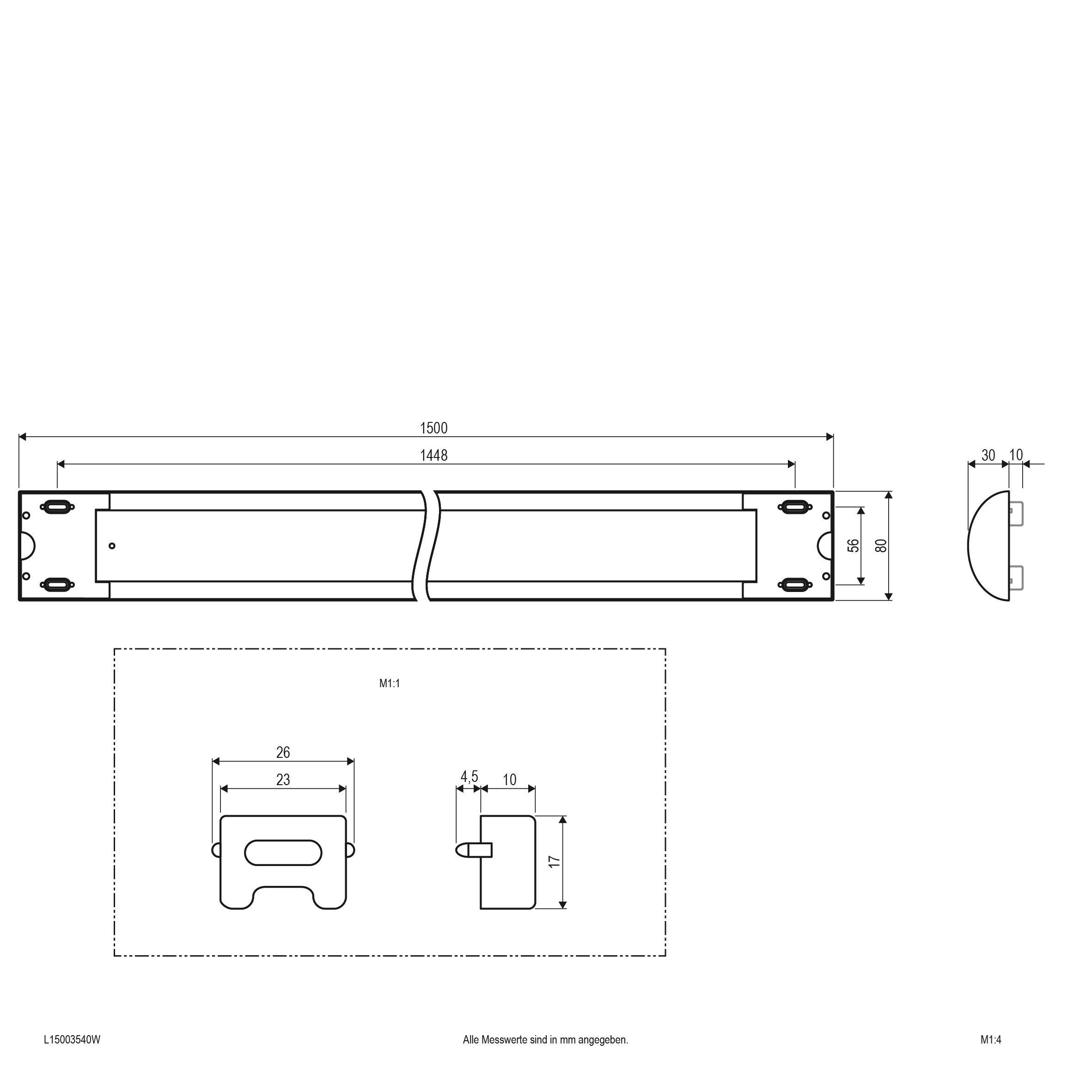 EVN L15003540W LED Anbaulichtleiste 4000K, 3850lm