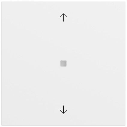Gira 538272 System 3000 Bedienaufsatz BT Pfeilsymbole, System 70, reinweiß seidenmatt (lackiert)
