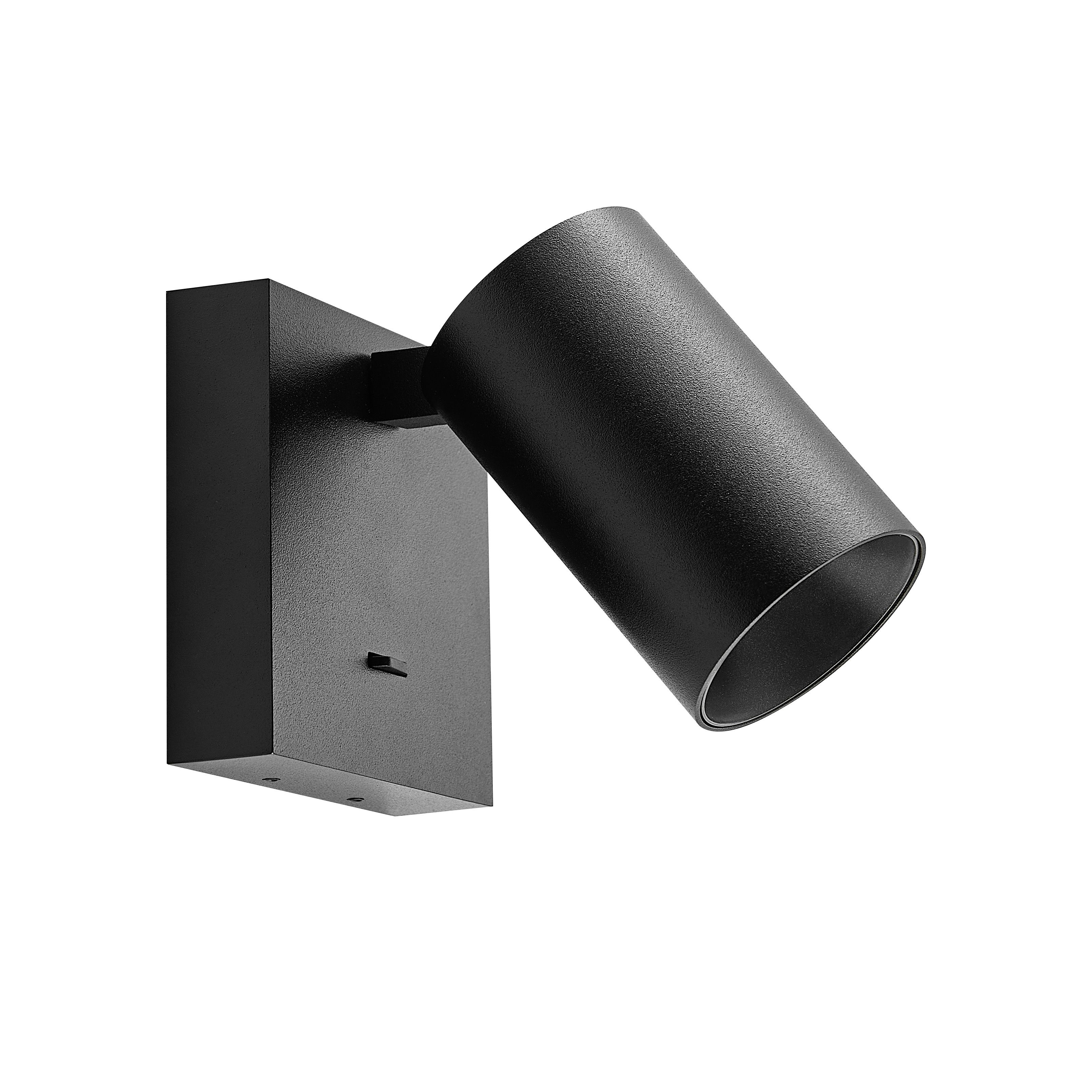 Deko-Light 341338 Wandaufbauleuchte, Can Tilt eckig, 1x 7,5 W GU10, 220-240 V/AC, IP 20, schwarz