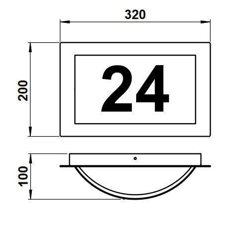 Albert 696002 Hausnummernleuchte, für TC-SEL 2G7/7W