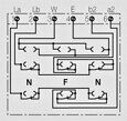 Merten 465226 Fernmelde-Anschlussdose TAE 3-fach, weiß, 2x6/6 NF/F