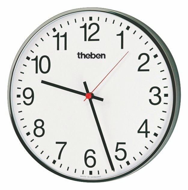 Theben 5009240 OSIRIA 241 AR KNX Nebenuhr, einseitige Wanduhr, Durchm. 40 cm, arabische Zahlen