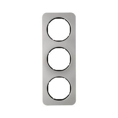 Berker 10132104 Rahmen 3-fach, R.1, Edelstahl/schwarz