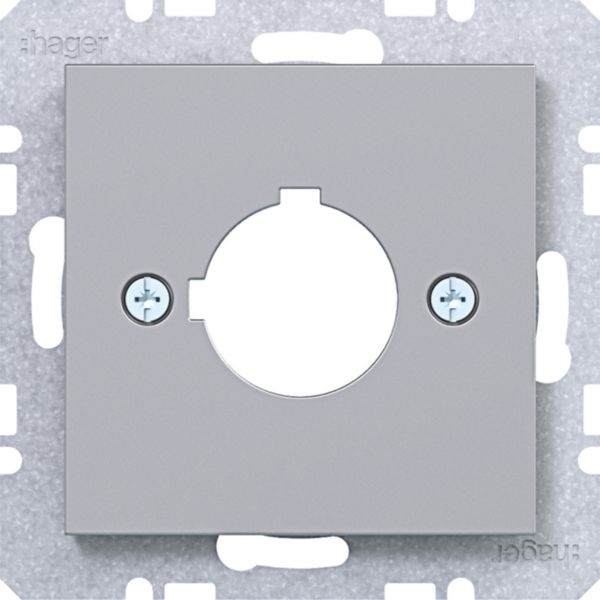 Hager WAF1172TA Zentralplatte für Melde- und Befehlsgerät Ø 22,5mm, A.x/C.x/S.x/B.x/Q.x/K.x, titan matt