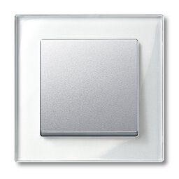 Merten 489119 Echtglasrahmen 1-fach, M-PLAN, Brillantweiß