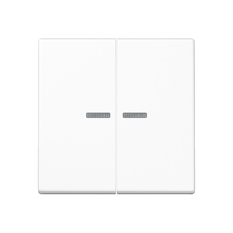 Jung A102KO5WW Wippe mit Lichtleiter für Taster 2-fach, Duroplast, F10, Serie A, alpinweiß