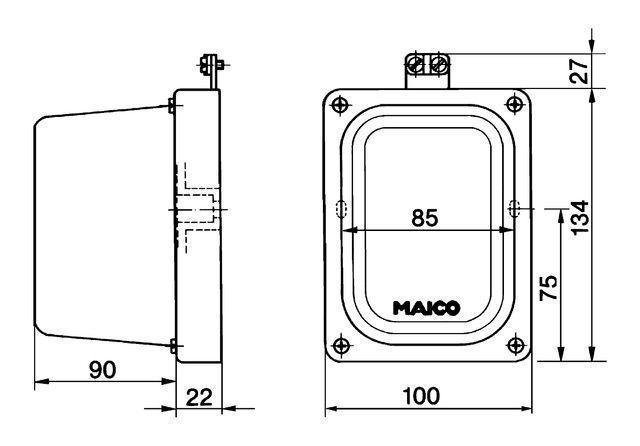 Maico MS 2 Stellmotor zum Öffnen und Schließen der Verschlussklap-pen RS