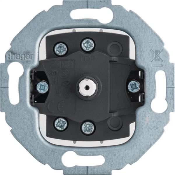 Hager WDE387503 Serien-Drehschalter, runder Tragring, Unterputz