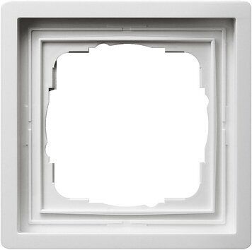 Gira 0211112 Abdeckrahmen 1-fach, Fl盲chenschalter, reinwei脽 gl盲nzend