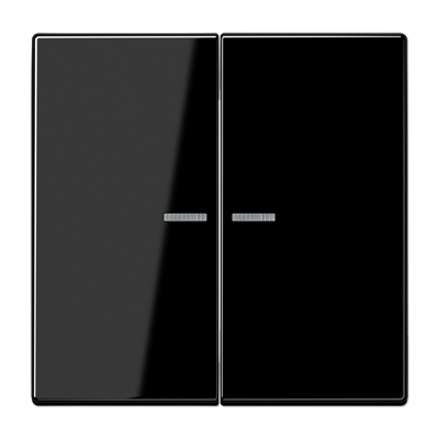 Jung LS10921STRFSW KNX RF Taster 2-fach, Duroplast, Serie LS, schwarz