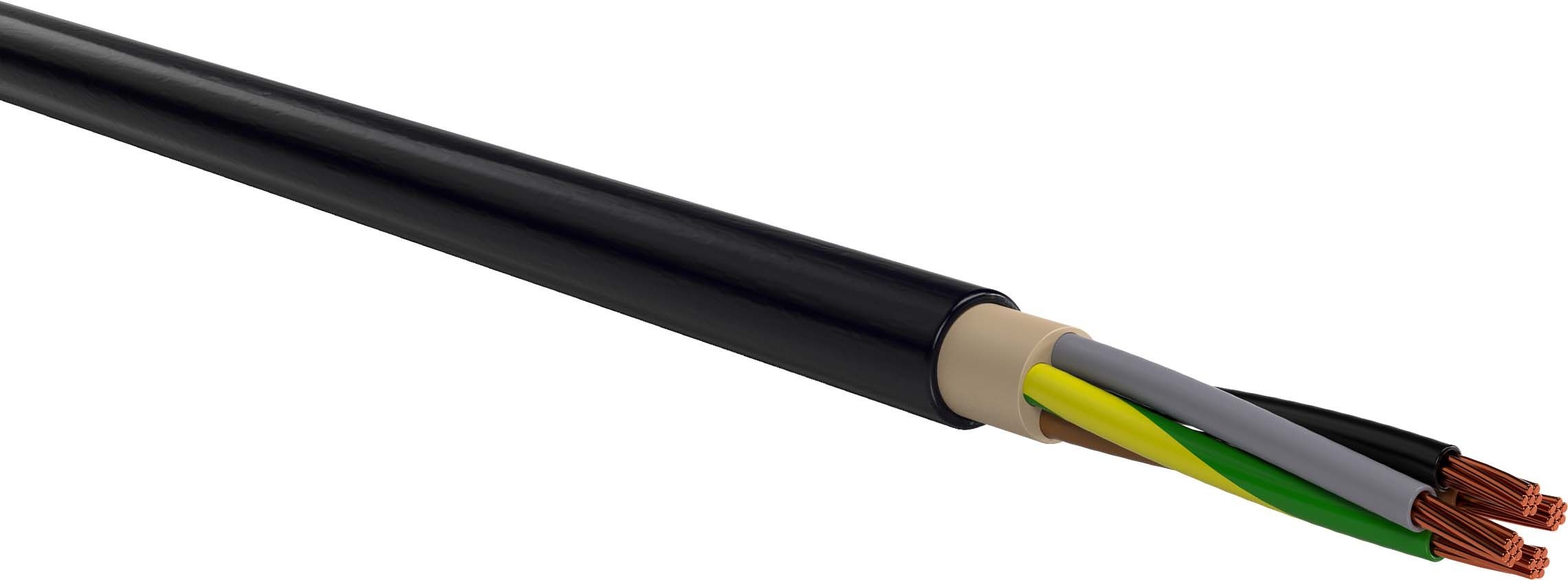 Erdkabel NYY-J 4x95 mm², mehrdrähtig, Schnittware, schwarz