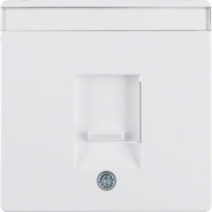 Berker 11706089 Zentralstück mit Staubschutzschieber und Beschriftungsfeld, Q.x, polarweiß samt