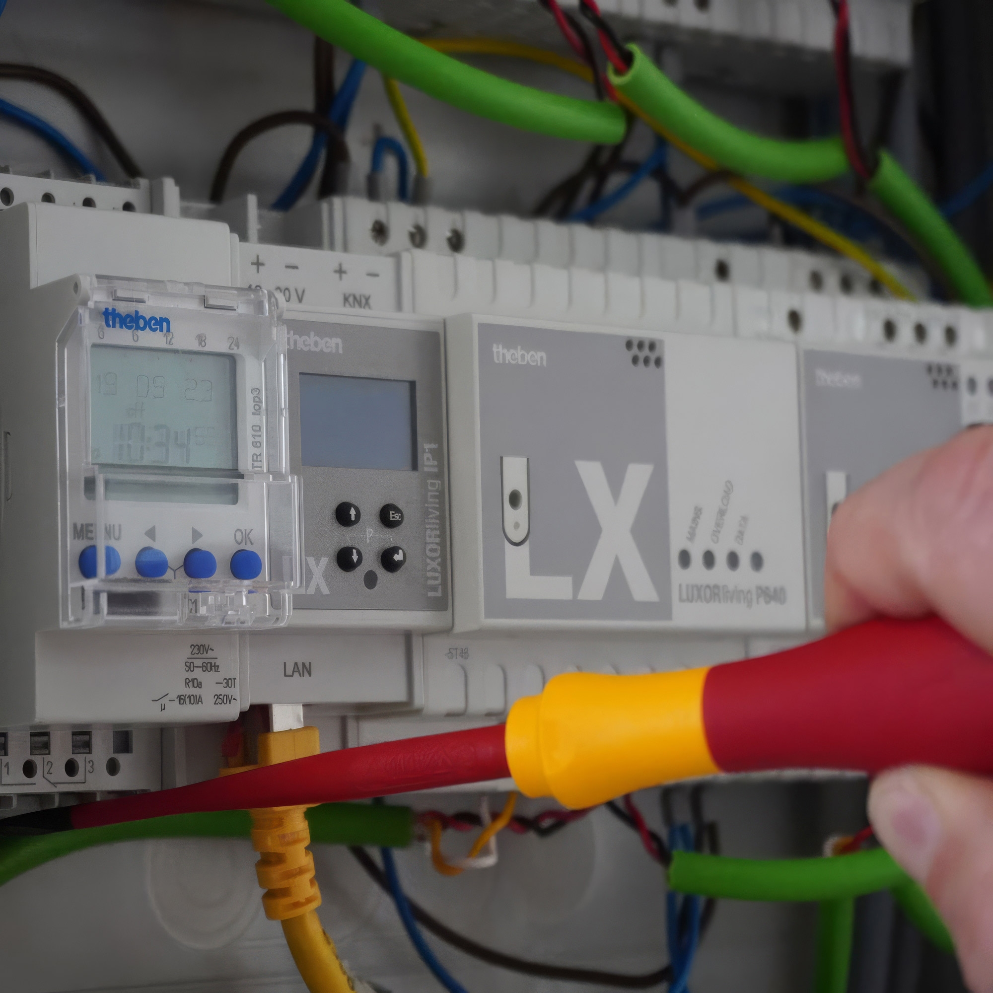 Theben 6100130 TR 610 top3 Digitale 1-Kanal Zeitschaltuhr, App, 600 W LED, Zeitschalter, 10 Jahre Gangreserve, Nulldurchgangsschaltung, Dauerschaltung EIN/AUS, DIN-/Hutschiene, Schaltungsvorwahl