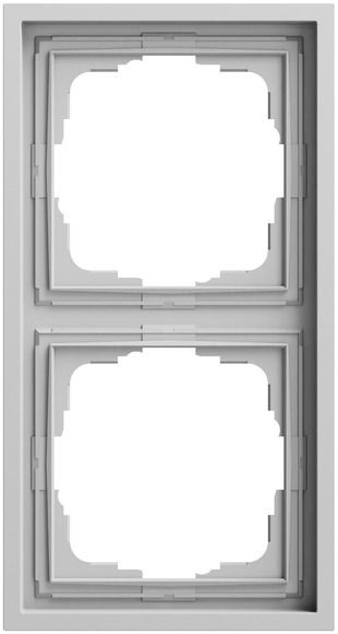 Gira 021286 Abdeckrahmen 2-fach, Gira F300, grau matt (lackiert)