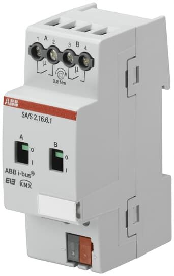 ABB SA/S2.16.6.1 Schaltaktor, 2-fach, 16/20 AX, C-Last mit Stromerkennung, REG