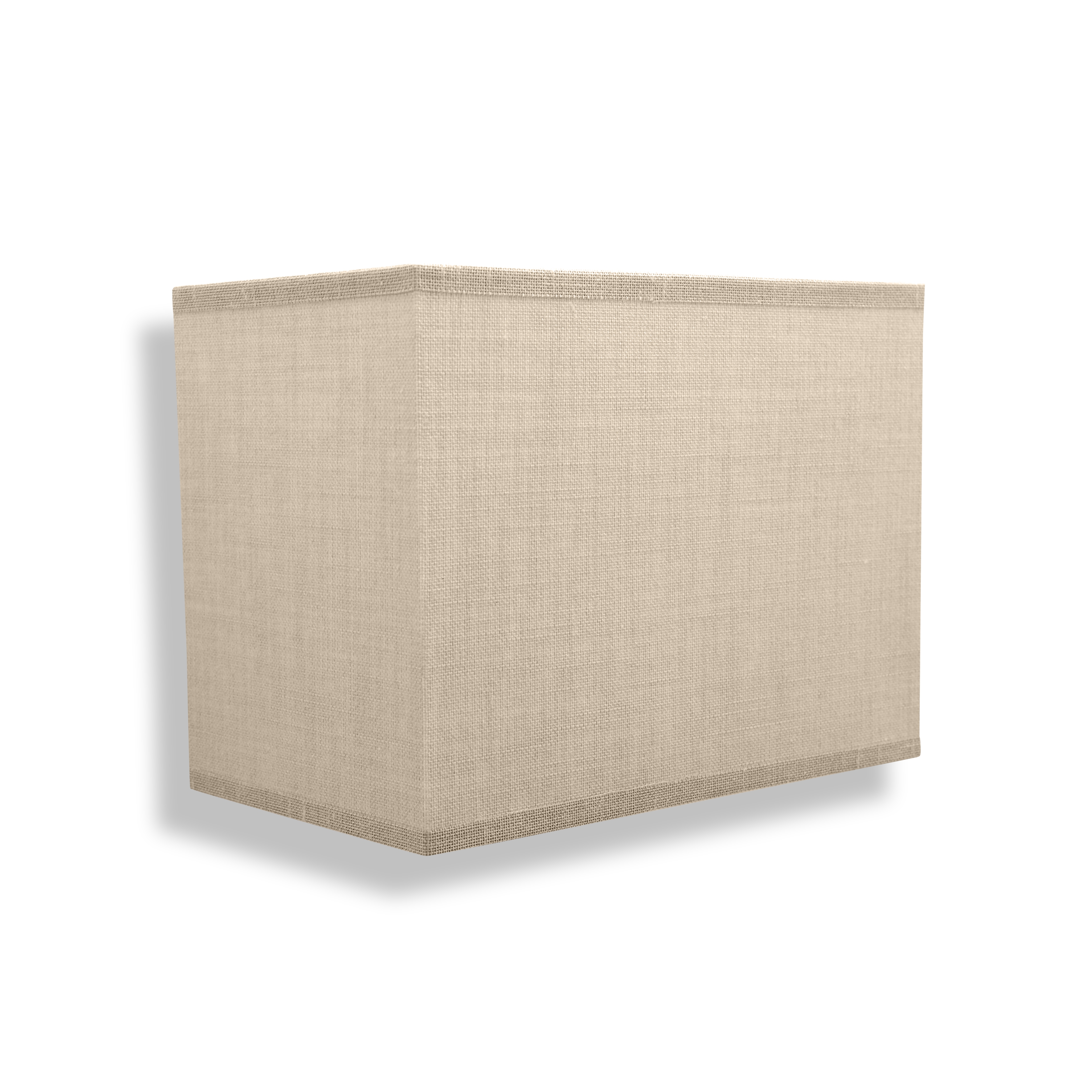 qles LSE1705 Lampenschirm, Natur-Beige, rechteckig, Leinen-Bezug