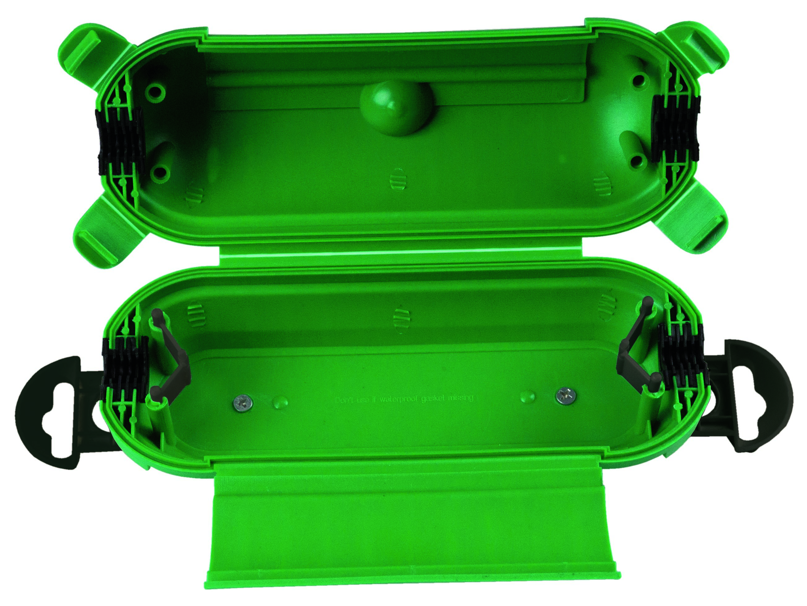 Heitronic 21050 Sicherheitsbox MINIMO, IP44, Schutz von Steckverbindungen, für Garten oder Camping, grün