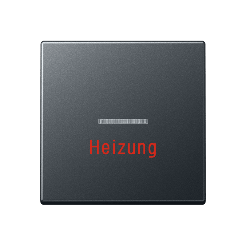 Jung A590BFHANM Wippe mit Lichtleiter, Aufschrift "Heizung", Thermoplast lackiert, Serie A, anthrazit matt