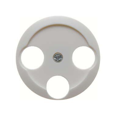 Berker 106420 Zentralstück für Antennendose 3-Loch, 1930/Glas/Palazzo, polarweiß glänzend