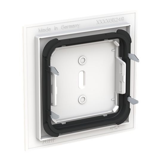 Busch-Jaeger 6479-44G Zentralscheibe für USB Ladestation 1-fach mit USB-C-Anschluss, Busch-art linear, studioweiß glänzend