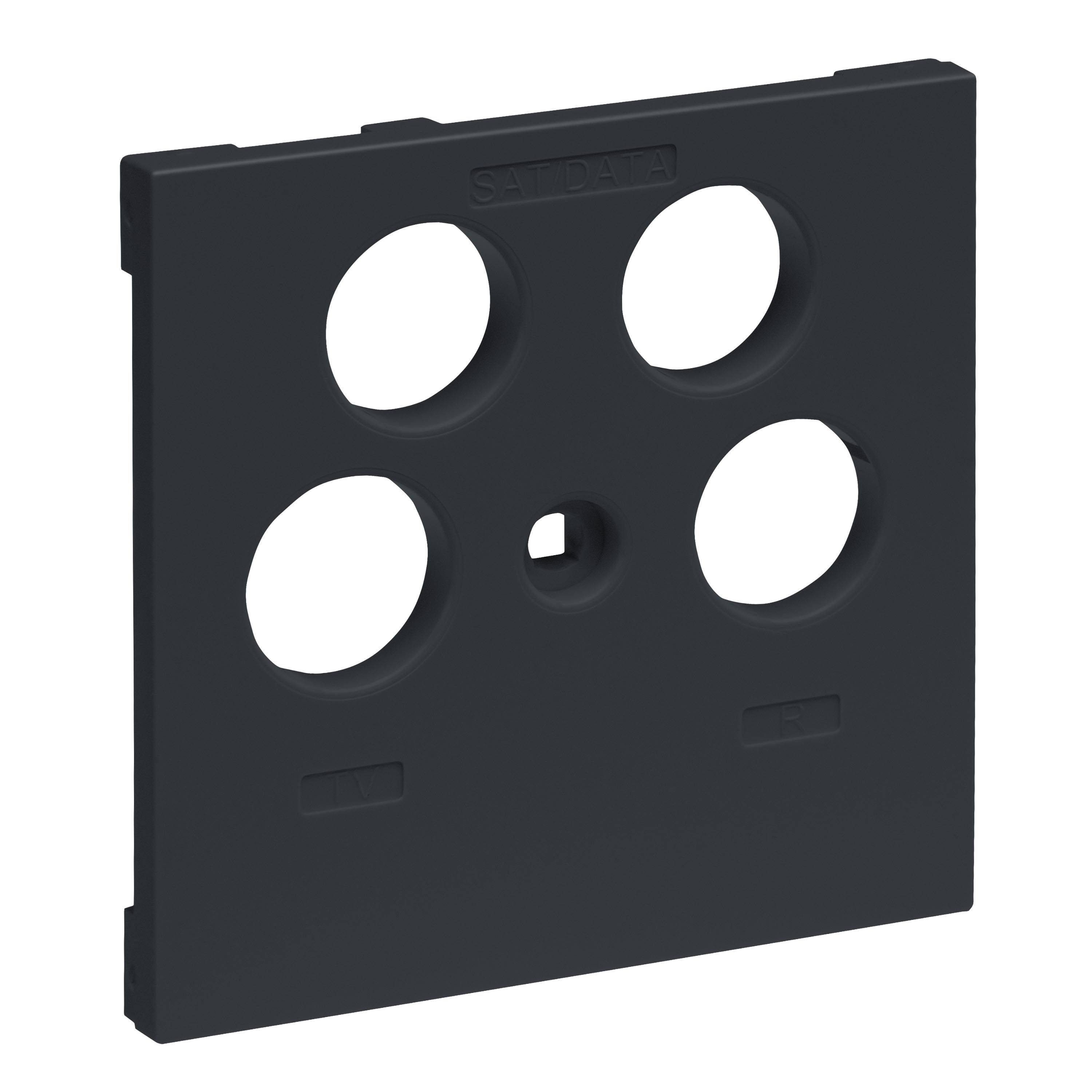 Legrand 765457 SEANO Abdeckung TV-R-SAT-SAT für Fremdfabrikate von Axing, Triax, Wisi, Hirschmann und Astro, anthrazit lackiert