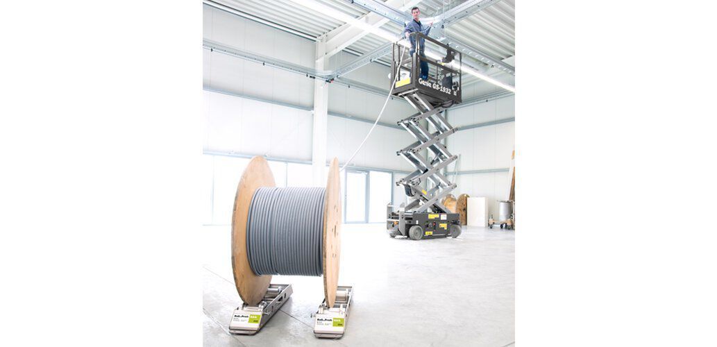 Lübbering A90105 Roll..Profi RAIL Großabroller, Abroller für Trommeln bis 1,40 Meter Durchmesser
