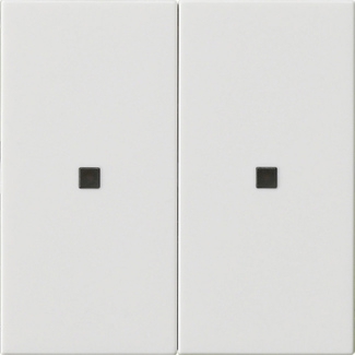 Gira 510703 RF Bedienaufsatz 2-fach KNX, System 55, reinweiß glänzend