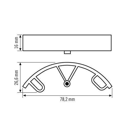 ESYLUX EB10423130 Abstandshalter für Serie BASIC