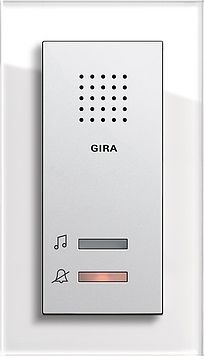 Gira 100212 Abdeckrahmen 2-fach ohne Mittelsteg, Gira Esprit, glas weiß