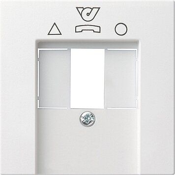 Gira 026027 Abdeckung TDO-Anschlussdose (nur für Österreich), System 55, reinweiß seidenmatt