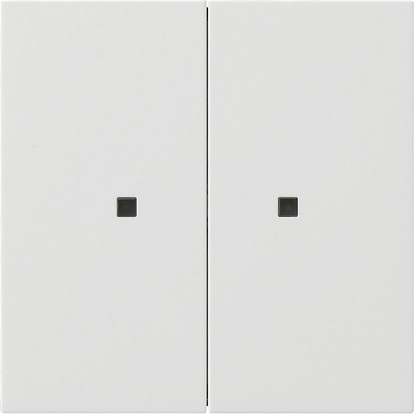 Gira 5107112 RF Bedienaufsatz 2-fach KNX, Flächenschalter, reinweiß glänzend