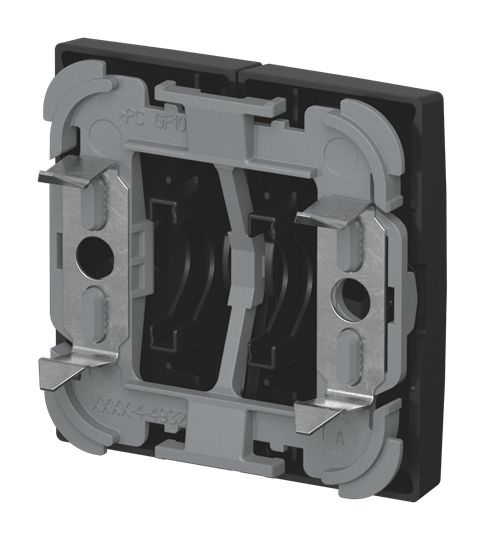 Busch-Jaeger 2505-915 Wippe 2-fach Serienschalter, Busch-balance SI, schwarz matt