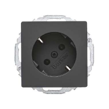 Berker 47276086 Schutzkontakt-Steckdose 45°, Q.x, anthrazit samt
