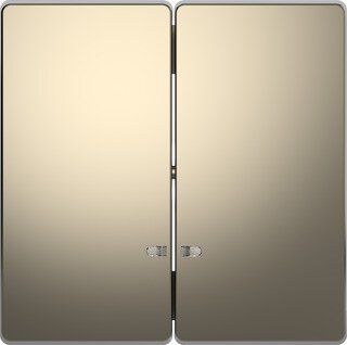 Merten MEG3420-6050 Doppelwippe mit Kontrollfenster, System Design, Nickelmetallic