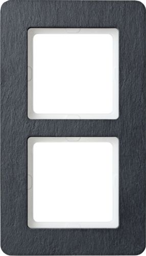 Berker 10126030 Rahmen 2-fach, Q.7, anthrazit, Schiefer natur