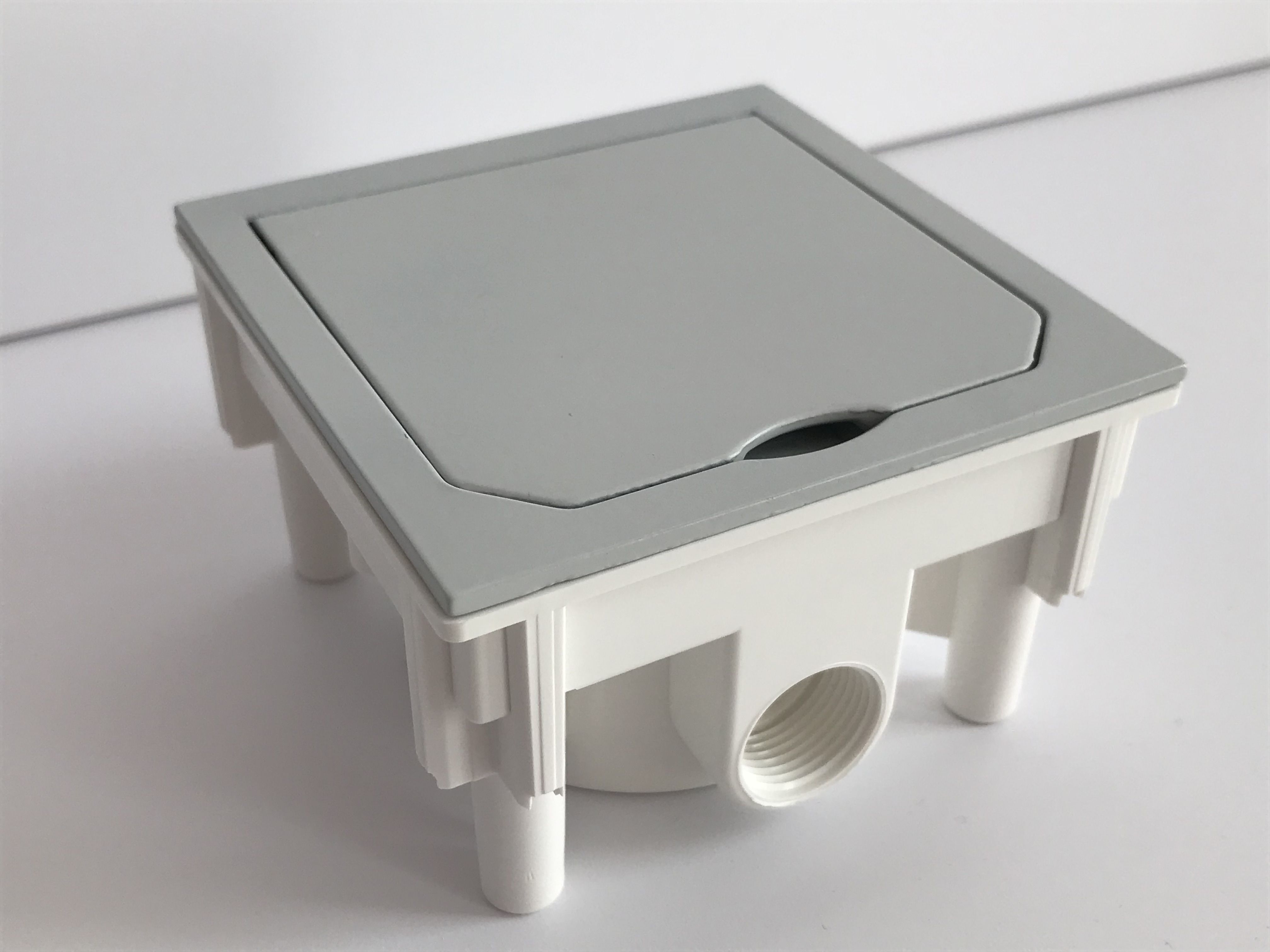 ABL-1471460 Schutzkontakt-Steckdose für Boden-u. Wandeinbau, grau