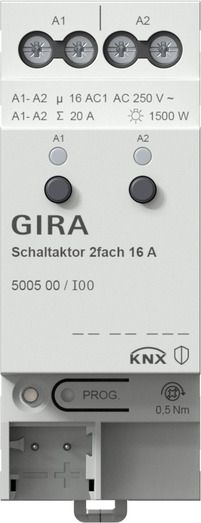 Gira 500500 Schaltaktor 2-fach 16 A für KNX