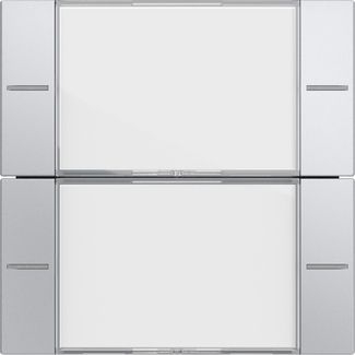 Gira 577226 Wippenset 2-fach Beschriftungsfeld Tastsensor 4.55, Klar/F Alu